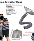 Top Shelf Flexible Duct Collector Arm For Fume Extraction With No Sweat Setup 4 6 And 8 Inch Adjustable Hose Kit for smoke extraction hose.