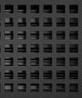 Lowkey Sleek Contemporary Artisan Style Vent Cover With Solid Cast Steel Interior, Adjustable Dampers For Total Airflow Control, 4 By 12 Inches, Overall Face 5.25 By 13.25 Inches, Matte Black showing square designs