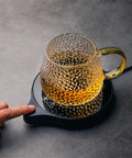 Solid Pick Mug Warmer And 200W Cup Heater That Keeps Your Daily Grind Steaming Hot Up To 100C With Five Precise Temperature Levels Plus Non Slip Base For Desk, glass mug on heater.
