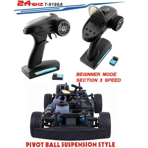 Nitro RC Car 1 To 10 Scale Two Speed 4WD Gas Powered Short Course Truck For Adults with controller and detailed view