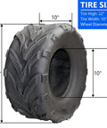 Heavy Duty Tubeless Tractor Tires Two Pack For Lawn Mowers ATVs And UTVs With 4PR Reinforced Construction And Serious Mud Sand Trail Grip