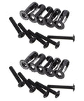 Expansion Screw Nuts Kit With Petal Expansion Mechanism For Metal And Hollow Wall, Carbon Steel Jack Nuts For Quick Install, Heavy Duty Fastening And Secure, Stable Connections For Construction Projects, 4-pack black