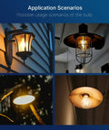 Four lighting fixtures showcasing Dimmable A23 LED Bulbs 150W Equivalent 2650 Lumens 18W Energy Saver 3000K Warm White E26 Base