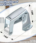 Two Pack Screen And Storm Door Catch For Hinged Swinging Doors Cabinets And Cupboards Zinc Plated One And Three Quarters Inch Base