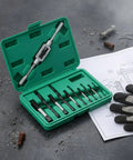 Mycene High-Speed Steel Screw Extractor Set For Stripped Broken Damaged Bolts And Rusty Nuts Includes Heavy Duty Case For Mechanics And DIY Garage Pros To Easily Remove Tough Fasteners With Ease, 11-piece HSS kit in green case