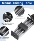 Image of 150Mm Travel Manual Sliding Table With Ball Screw SFU1605 16Mm Diameter 5Mm Pitch One Start Double Optical Axis Rail