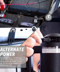 Heavy Duty Electric Drum Pump For 55 Gallon Barrels Delivers Rock Solid Liquid Transfer with battery connections and power options.