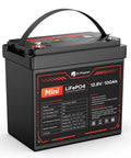Compact 12V 100Ah LiFePO4 Battery That Fits In Tight Spots with 1280Wh Deep Cycle Power for RV Trolling Motor Marine and Off Grid