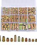 265 Piece Zinc Alloy Screw Nut Inserts Set For Wood Furniture 12 Sizes With Hex Socket Drive Pro Grade Metal Fasteners