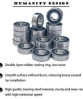 Beefy Miniature Deep Groove Ball Bearing Set Three Eighths Inch Inner Diameter Seven Eighths Inch Outer Diameter Nine Thirty Seconds Inch Width Pre Lubricated Double Rubber Sealed Twenty Pack R6 2RS stacked