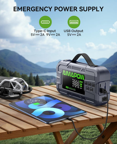 Beast Portable Car Jump Starter With Air Compressor 6000A Peak 160 PSI All Gas And 12L Diesel 12V Jump Box charging device