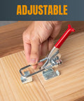 Badass Heavy Duty Toggle Clamps With 700 Lbs Locking Power Adjustable U Bolt Handles Antislip Grip Pack Of Four on wood.