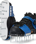 Lawn Aerator Shoes With Metal Spikes, Spike Sandals For Easy Lawn Aeration And Soil Loosening, Preassembled Grass Aerator Tools For Yard Health, Revives Lawn Health And Growth, Blue