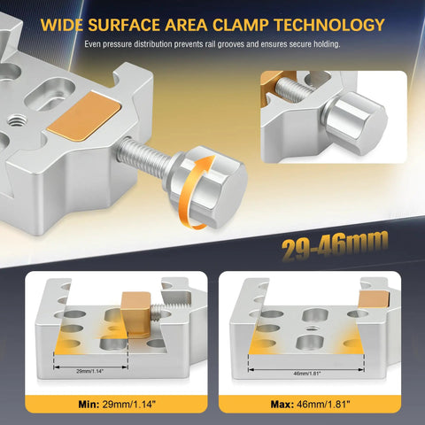 Medium Dovetail Clamp For Telescopes And Cameras With Multiple M6 And One Quarter Inch Screw Holes, Compatible With Vixen Plate