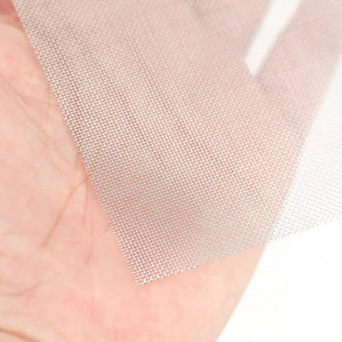Heavy Duty Stainless Steel Welding Mesh For Plastic Repair, shown resting on a person's hand, highlighting mesh texture and size.