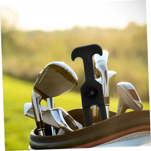 Three Sets Rubber T Handle Latches Built To Last Flexible Elastic Draw Latches among golf clubs in a bag