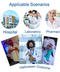 Unisex Pro Grade Lab Coat With Three Pockets White Cotton Poly Blend Medical Coat for hospital, lab, pharmacy, costume use.