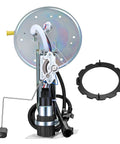 Fuel Pump Assembly E2336S For Ford Crown Victoria Lincoln Town Car Grand Marquis Marauder 2003 To 2010 V8 Four Point Six Liter Direct Fit OE Replacement Interchange 4W1Z9H307AA shown with connectors and mounting ring
