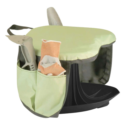 Premium Garden Rocker With Cushion, Cover And Pockets For Easy Weeding And Planting Tool, Ergonomic, All Day Comfort, Super Comfy Garden Seat Stool With Carry Handles, Made In USA Model GB1227