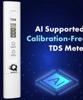 Self Calibrating TDS Water Tester With AI Precision For Quick, Super Accurate Readings Of Drinking Water And Hydroponics, Easy Digital TDS And PPM Checks, Reliable Water Quality Meter For Everyday Use white handheld meter with LCD