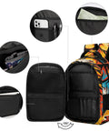 Hip Hop Leo Printed Unisex Backpack with large capacity, breathable fabric, polyester, sturdy zippers, multiple interior pockets