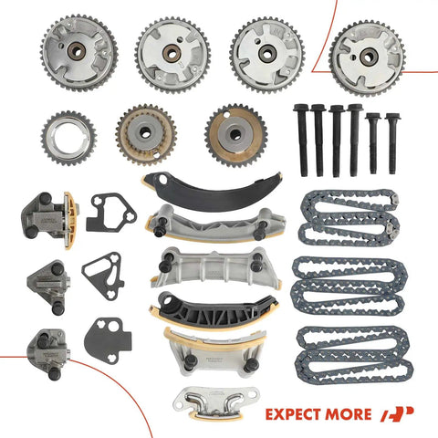 Engine Timing Chain Kit With VVT Sprocket For DOHC V6 3.0L 3.2L 3.6L, Perfect For GM Rides Like Chevy GMC Pontiac Saab
