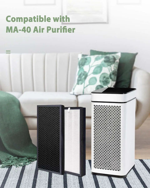 Replacement Filter For 40 White And Black Air Purifiers With Ultra Fine Nonwoven Fabric next to MA-40 Air Purifier