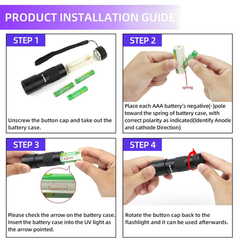 Tiny But Mighty Portable UV Black Light Flashlight ✓