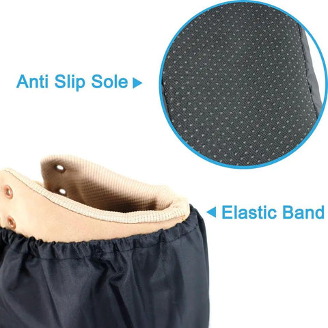 Reusable Boot And Shoe Covers For Real Estate Pros Water Resistant Non Skid And Washable 2 Pairs Large Black detailing