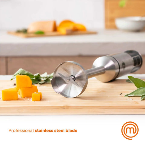 Pro Grade Handheld Immersion Blender With Whisk And Milk Frother Attachments 400W 3 In 1 Stick Blender in kitchen"