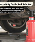 Bottle Jack Adapter With Triple Lock Fits Eight To Twenty Ton Jacks Up To Two Point One Inch Ram Diameter Heavy Duty