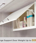 2 Pack Heavy Duty Lid Support Hinges With 110 Degree Free Stop, Tension Adjustable, Supports Up To 50 Lbs For Upper Cabinets And RV Cabinets