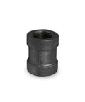 Heavy Duty 2 Inch Malleable Iron Threaded Nipples Connectors Pack Of 5 XH Coupling Pipe Fittings For DIY Projects, side view