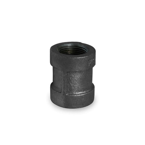 Heavy Duty 2 Inch Malleable Iron Threaded Nipples Connectors Pack Of 5 XH Coupling Pipe Fittings For DIY Projects, side view