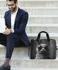 Gray Cat With Sunglasses Laptop Bag For 14 To 16 Inch Notebooks, water resistant briefcase beside a man with a laptop on steps