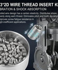 Thread Repair Kit With 50Pcs Stainless Steel Helical Inserts For Restoring Damaged Threads In Steel And Aluminum, M3 Size