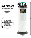 Manual Fluid Extractor Pump for Oil Change and Transmission Fluid, 8L Capacity, 5ft Hose, hand pump, no electricity needed