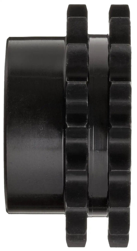 Rock Solid Double Strand Roller Chain Sprocket With Type B Hub Reboreable 96 Tooth 25Mm Bore side view detail focusing on hub and teeth.
