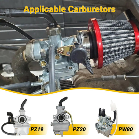 35Mm Air Filter For 50cc 70cc 90cc 110cc 125cc ATV Dirt Bike And Go Kart Engines Compatible With PZ19 PZ20 Carbs, installed view