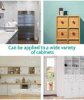 Upgrade Your Home With Fresh Red Ceramic Cabinet Knobs One Point Five Inches Wide Sleek And Slick For Modern Kitchen Drawers on various cabinets.