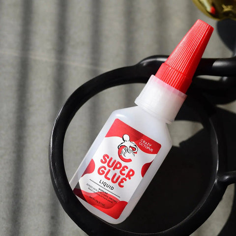 Heavy Duty Quick Dry All Purpose Glue 20G Tough As Nails For Plastic Metal Wood Leather Rubber Glass Clear Bond For Home Repairs DIY Crafts Toys And Furniture Fixes displayed in a small white bottle with a red cap