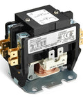 Front view of a Heavy Duty 40 Amp 24V AC Contactor For Air Conditioner Two Pole Definite Purpose NO Coil with silver alloy contacts