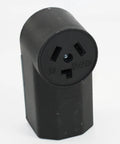 Dryer Electrical Receptacle 125 250V 30A NEMA 14 50R, 3 Pole 3 Wire, Black, front view