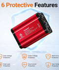 Heavy Duty 300 Watt Car Power Inverter with 6 protective features, including over-voltage and short-circuit protection.