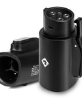 Straight Talk Heavy Duty Tesla To J1772 Charging Adapter 80A Rapid Portable Connector Black, angled view showcasing details.