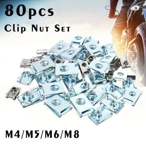 80 Piece Automotive U Clip Kit Delivering Rock Solid Galvanized Steel Fasteners For Flawless Car Door Trim Dash Panels And Motorcycle Fenders Hassle Free Swap Out