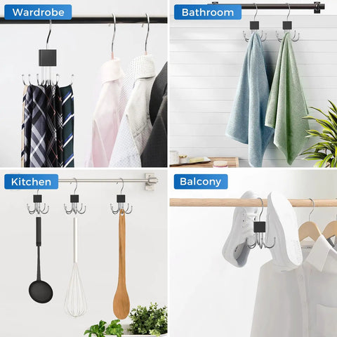 Two Pack Premium Belt Hanger Closet Organizer Keeps Your Closet Tight With A Smooth Swivel Design That Easily Stashes Up To Twenty Four Straps And Clears Clutter Dead Simple Without Any Drama