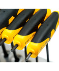 Soft Grip Ball End Hex T Handle Set Inch 8 Piece With Dual Drive Pro Grade Color Coded Yellow SAE And Red Metric Through Handle