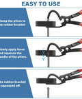 Exhaust Hanger Removal Pliers Set With 4 Hole Rubber Hanger Insulators Kit 5 Pieces Auto Repair Tool usage instructions