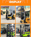 Smooth Operator Electric Forklift Powered By Hydraulic Lifting Mast And Wide Safety Arch, product display in factory.